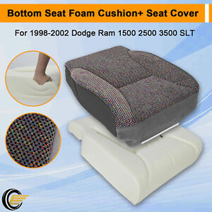 Driver Side Bottom Seat Cover + Foam Cushion For 98-02 Dodge Ram 1500 2500 3500