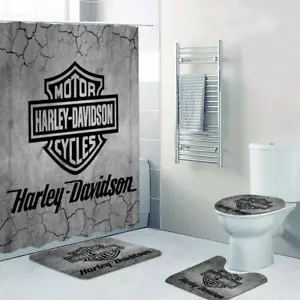 Legendary Harley Davidson Broken Wall v2 Style Shower Curtain or Bathroom Sets. - Picture 1 of 3