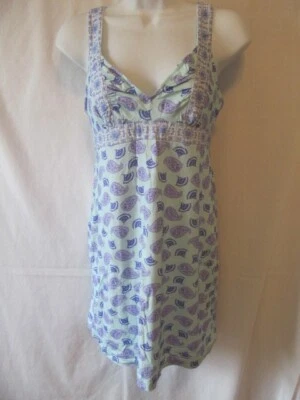 Auténtico Camisón Cosabella Azul Violeta Viscosa Paisley Talla Mediana Foto 1 de 4