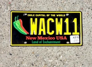 NEW MEXICO CHILI PEPPER REAL AUTHENTIC LICENSE PLATE AUTO NUMBER CAR TAG NM ZIA - Picture 1 of 1