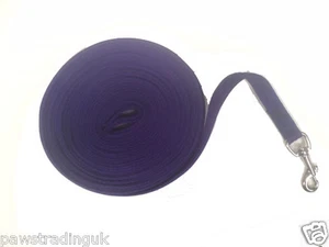 Paws Made Dog Training Tracking Lead Long Line Recall UK Hand Made Web Handle - Picture 1 of 20