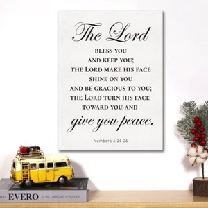 The Lord Bless You and Keep 40x50cm Stretched Inspiration Canvas Wall Art Print - Picture 1 of 3