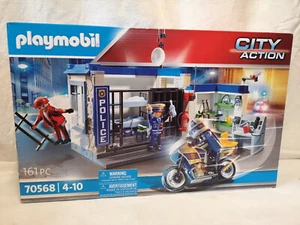 PLAYMOBIL City Action 70568 : Poste de police et cambrioleur-moto-Neuf,scellé - Imagen 1 de 6