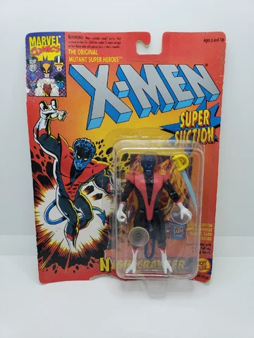 Toybiz Uncanny X-Men Nightcrawler Action Figure Marvel 1991 Vintage DAMAGED CARD Cover