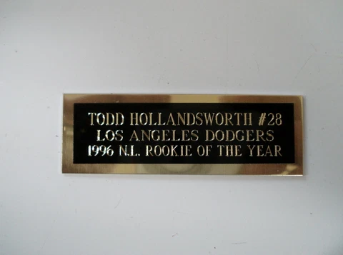 Todd Hollandsworth Baseball Card Plaque Nameplate Los Angeles Dodgers 1" X 3" Cover