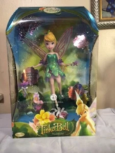 DISNEY FAIRIES TINKER BELL PORCELAIN BRASS KEY KEEPSAKES DOLL 2008 NEW IN BOX - Picture 1 of 10