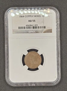 1864 (Copper-Nickel) Indian Head Cent | NGC AU55 - Picture 1 of 4