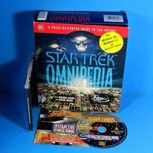 2 interactive pc CD/ROMs Star Trek Omnipedia (sealed) & STNG Technical Manual - Zdjęcie 1 z 13