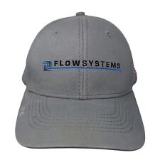 Triple Crown Max Men's Strapback Hat Gray OSFA Embroidered Flow Systems Logo