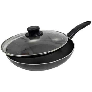 Aluminium Frying Pan with Lid Non Stick Coated with Long Handle 22/24/28/32cm - Picture 1 of 2