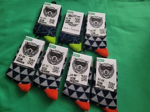Par de Ladrones Niño Calcetín S/M (4-8 años) Nuevo Regalo Absorción de Humedad Lote de 7 Al por Mayor - Imagen 1 de 5