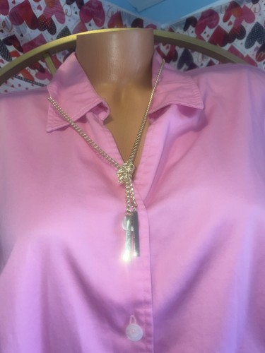 Collana Michael Kors 32" tono oro doppio fiammifero cravatta catena regolabile