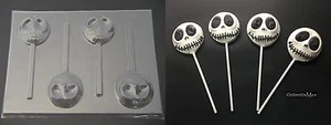 JACK SKELLINGTON Nightmare Before Christmas Chocolate Soap Candy Lollipop Mold - Picture 1 of 1