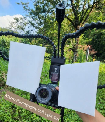 Cubierta reflectora de fotografía macro caja de luz suave tapa difusora para lámpara de flash Foto 1 de 4