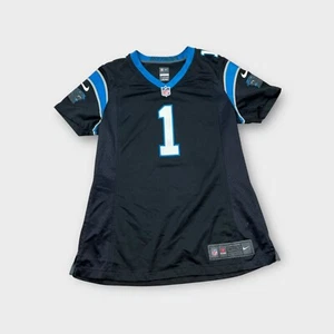 Black Nike Carolina Panthers Cam Newton Jersey Women's Size M Medium - Picture 1 of 7