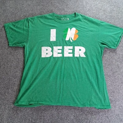 Camiseta Wild Clover Para Hombre I Love Beer Talla XL Día de San Patricio Foto 1 de 4