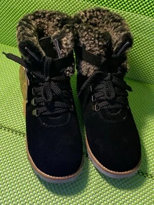DIJE CALIFORNIA schwarze Winterstiefeletten Größe 7 mit grauem Wildleder echtes Lammfell - Bild 1 von 21
