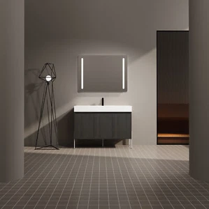 48"Freestanding Bathroom Vanity w/Resin Sink,Storage Cabinet w/Soft Closed Doors - Picture 1 of 13