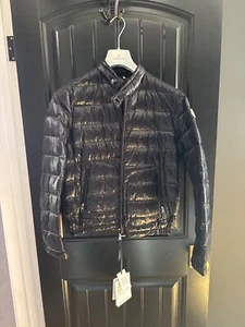 Moncler Basic Black Nylon Moto Acoru - Picture 1 of 8