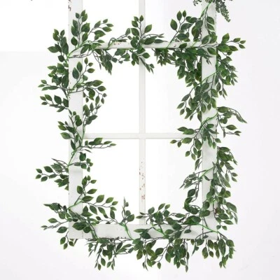 Artificial Hanging Plant Fake Vine Ivy Leaf Greenery Garland Party Wedding UK - Image 1 of 4