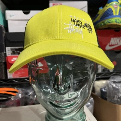 Stussy Cap Hat Mens Snap Back Mountain Hardwear Trucker Mesh Yellow Adult Stüssy - Image 1 of 4