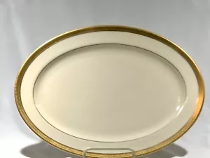 Lenox Lowell Fine China 13-1/2" Oval Serving Platter (Gold Back-Stamp) USA - Picture 1 of 4