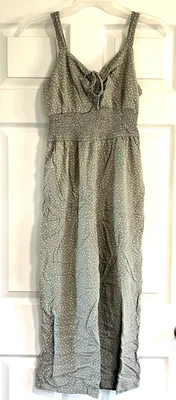 Pantalones capri Jessica Simpson mameluco mujer junior talla L lunares verdes elásticos Foto 1 de 4