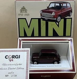 Corgi 1:36 1989 Rover Mini Thirty Limited Edition 60022 Red 30 Anniversary  - Picture 1 of 3