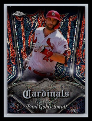 Paul Goldschmidt St. Louis Cardinals #P-12 Topps 2022 Topps Chrome Pinstriped - Image 1 of 2