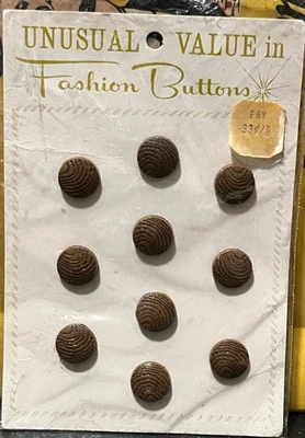 Vintage Unusual Value in Fashion Button Card- Unopened  - Image 1 of 4