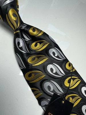 NUEVO CON ETIQUETAS VERSO 9 MULTICOLOR ESTILO PAISLEY ESTAMPADO SEDA DISEÑOS CORBATA Y PAÑUELO Foto 1 de 4