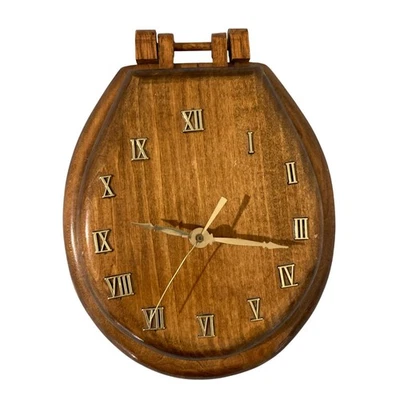Reloj Asiento Inodoro Madera Vintage Colgante Pared Novedad Humor Baño Decoración Foto 1 de 4