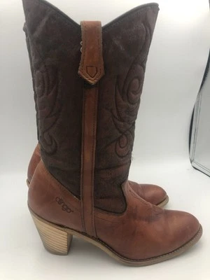 Botas vintage Dingo American de cuero marrón para mujer 8,5 Western Cowboy Foto 1 de 4