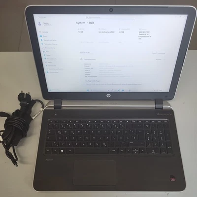  HP Notebook Pavilion 15 Zoll 12 GB Ram 112GB SSD AMD-A10-7300 Radeon R6 Win.11 - Bild 1 von 4