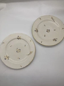 Antique Royal Crown Derby Regency Period Porcelain Plates Chantilly Sprig (184) - Picture 1 of 14