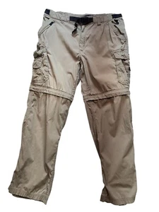 BC Clothing Mens Convertible Cargo Pants Size XXL X 34 Tan Outdoors Straight - Picture 1 of 12