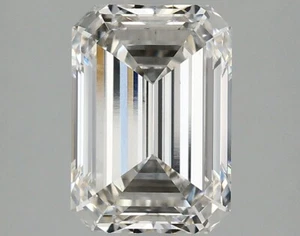Lab Grown 2.60 Ct EMERALD Cut IGI Certified CVD Diamond H Color VS1 Clarity - Picture 1 of 10