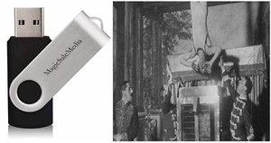 135 Old Footage Films of Magic Magicians Conjuring Tricks Sleight of Hand on USB - Picture 1 of 13