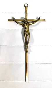 Crucifix Brass 10" x 5" (4.5oz.) - Picture 1 of 4