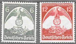 Germany Third Reich Mi# 586-587 MH Party Rally Nuremberg 1935 * - Picture 1 of 1