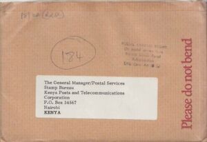 Pitcairn Island Postal Administration Commercial Cover to Kenya - UPU FREE POST