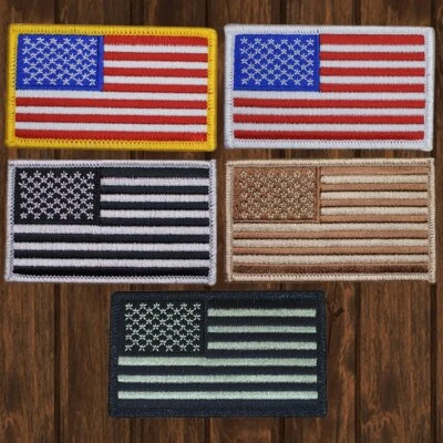 American Flag Embroidered Patch — 4-Pack — Iron On - Image 1 of 3
