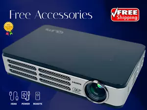 Vivitek Q2-LB DLP Taschen Projektor Heimkino WXGA 1080p HDMI W / Paket - Bild 1 von 10
