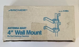 4” Wall Mount Archer Antenna Mast New In Box Instructions 1987 VTG. - Picture 1 of 2