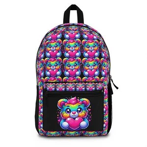 Colorful Panda Bear Backpack, Cute School Bag, Kids Backpack, Animal Lover Gift, - Picture 1 of 5