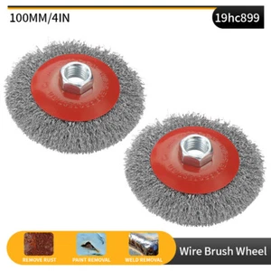 4" Crimped Stainless Steel Wire Wheel Brush Angle Grinder Rotary Tools For Metal - Picture 1 of 7