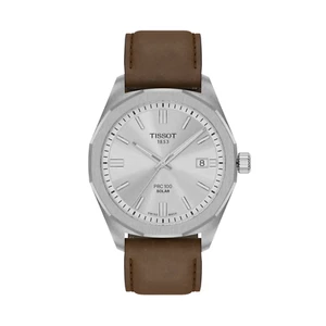 *BRAND NEW* TISSOT PRC 100 Solar Quartz Silver Dial Men's Watch T1514221603100 - Picture 1 of 4
