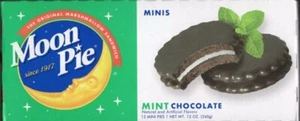 Moon Pie Mini Mint Chocolate Flavored Marshmallow Sandwich Cookie - 12 Count - Picture 1 of 1