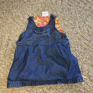 Wrangler Baby Denim Overall Dress Cowgirl 18 M - Picture 1 of 7
