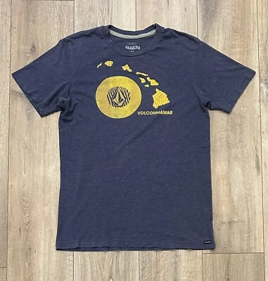 VOLCOM Hawaii Men’s Modern Fit Crew Neck T-Shirt Medium Blue - Image 1 of 4